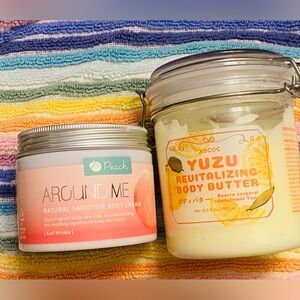 Fruit Body Cream Bundle! Yuzu and Peach smoothie scents🍋🍋🍋🍑🍑🍑